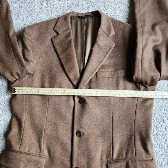 SAMUELSOHN SB Como Sports Coat 42L Long Brown Blazer Wool Silk Cashmere - Picture 9 of 13